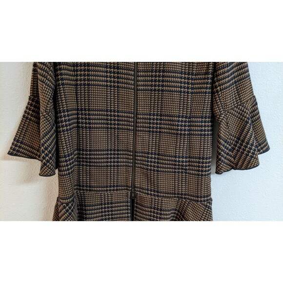 Cabi # 3902 Flounce Plaid Longline Full-Zip Jacket Fall 2020 Size Small - Picture 6 of 15